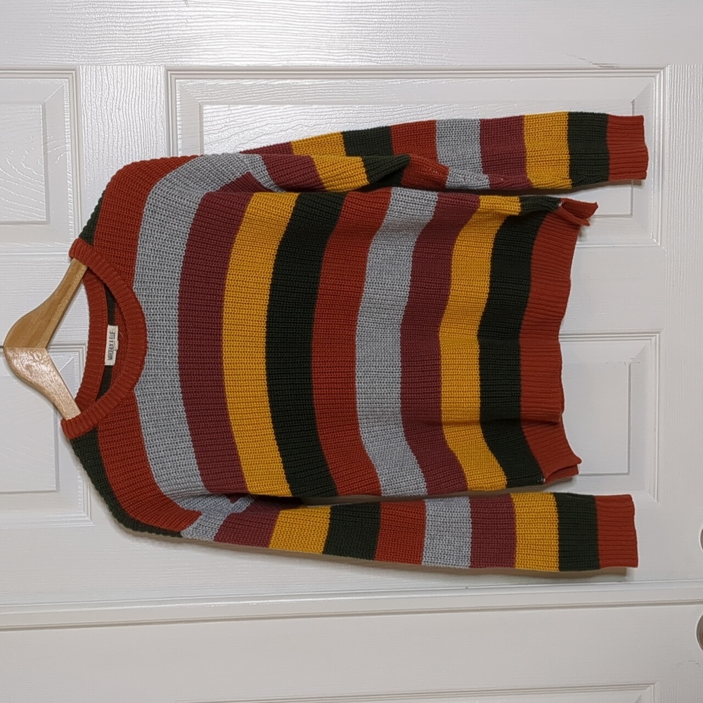 Margeaux & Ellie Striped Pullover Sweater